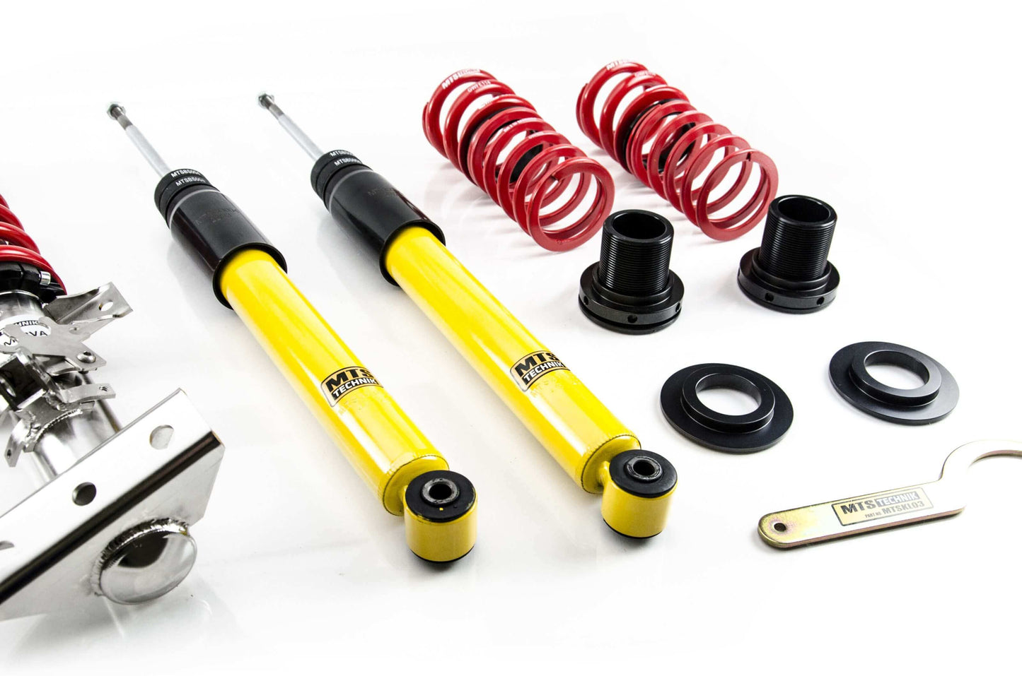 MTS Technik Street Series Coilover Kit - With Front Top Mount, Without Rear Top Mount, Inox Housing for 1992-1999 BMW 328is (E36)