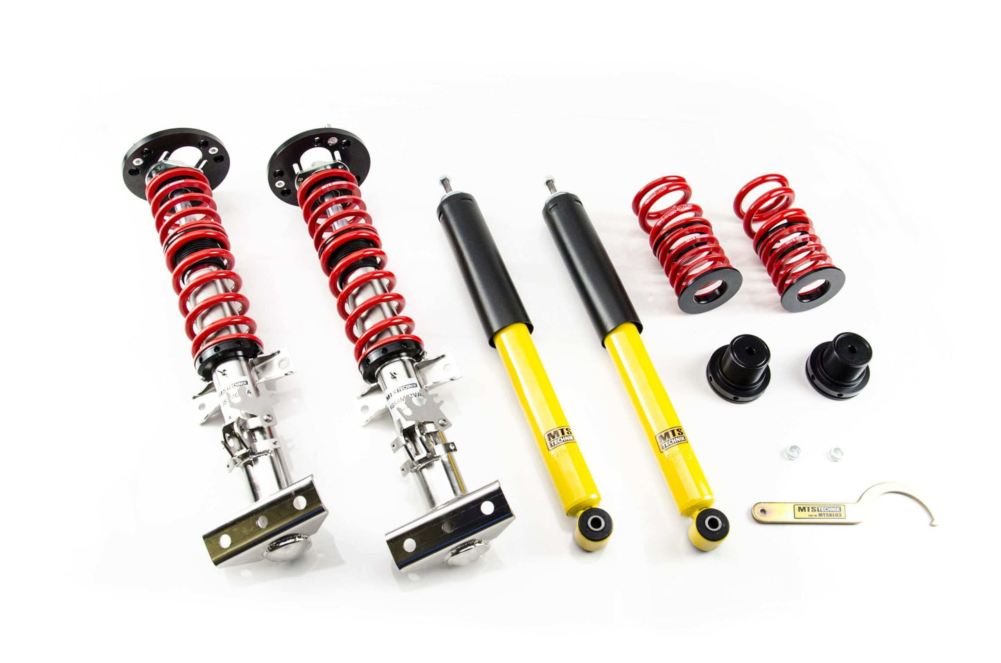 MTS Technik Stance Series Coilover Kit - With Front Axle Top Mount, Inox Housing for 1997-2002 BMW 328i (E36/E46)