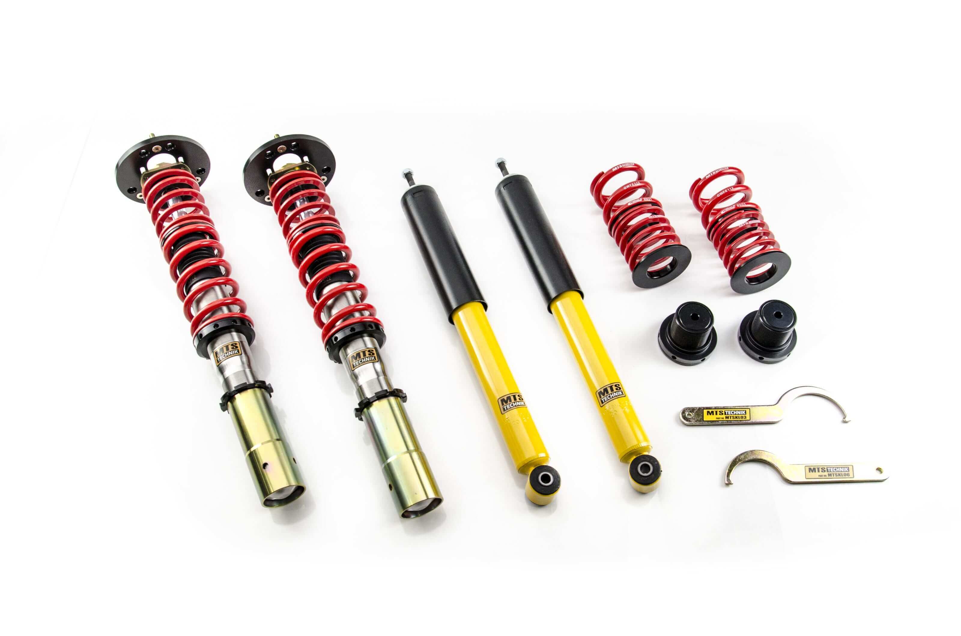 MTS Technik Stance Series Coilover Kit - Without Rear Top Mount, Inox Housing, 45mm Strut for 1985-1993 BMW 325e (E30)