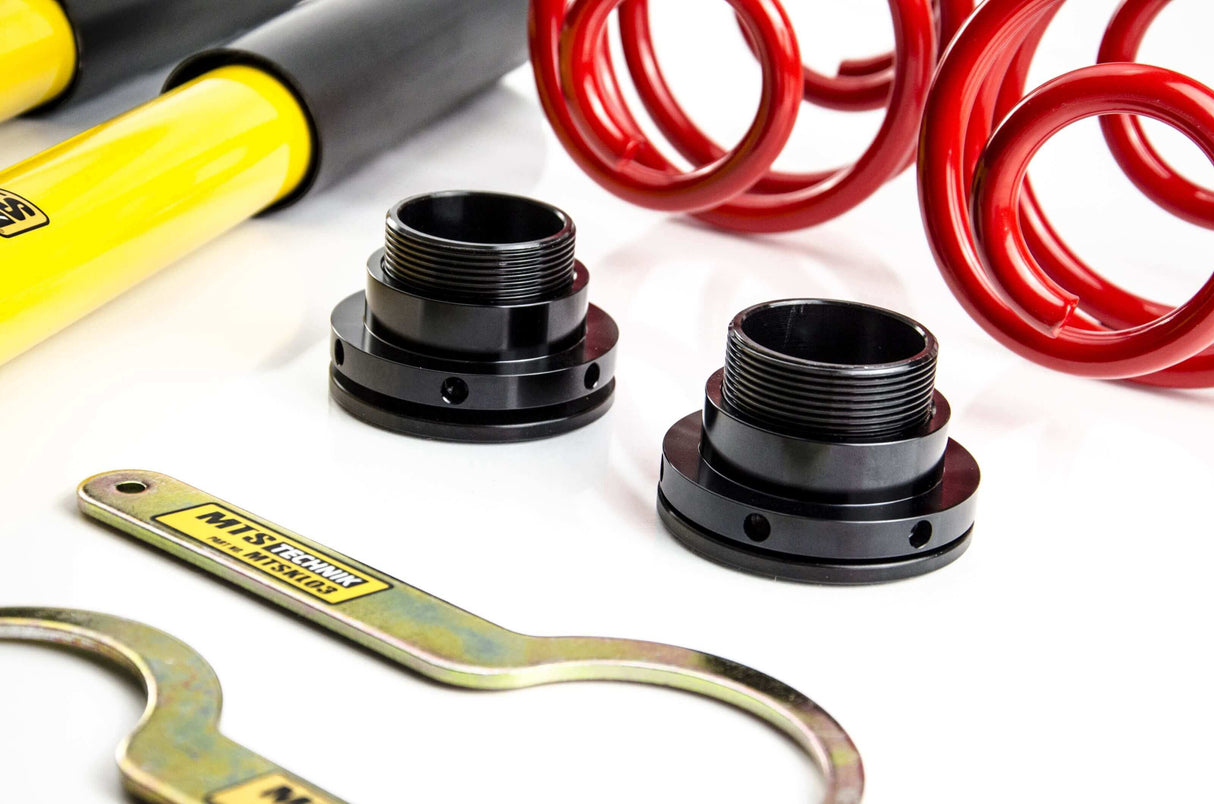MTS Technik Street Series Coilover Kit - Without Rear Top Mount, Inox Housing< 45mm Strut for 1985-1993 BMW 325e (E30)