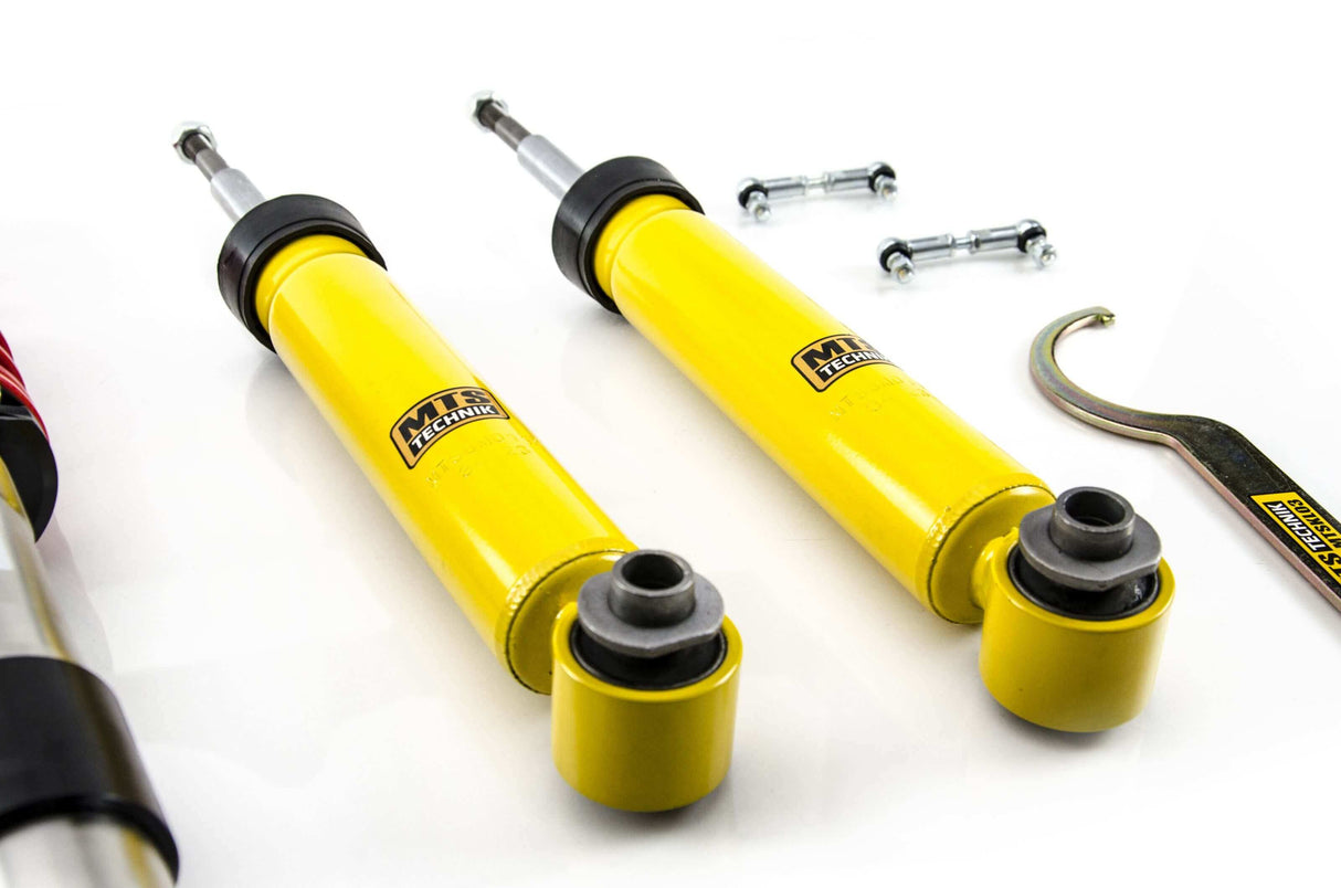 MTS Technik Street Series Coilover Kit - Without Front Top Mount, Inox Housing, With Nivo for 2010 BMW 535i (E61)