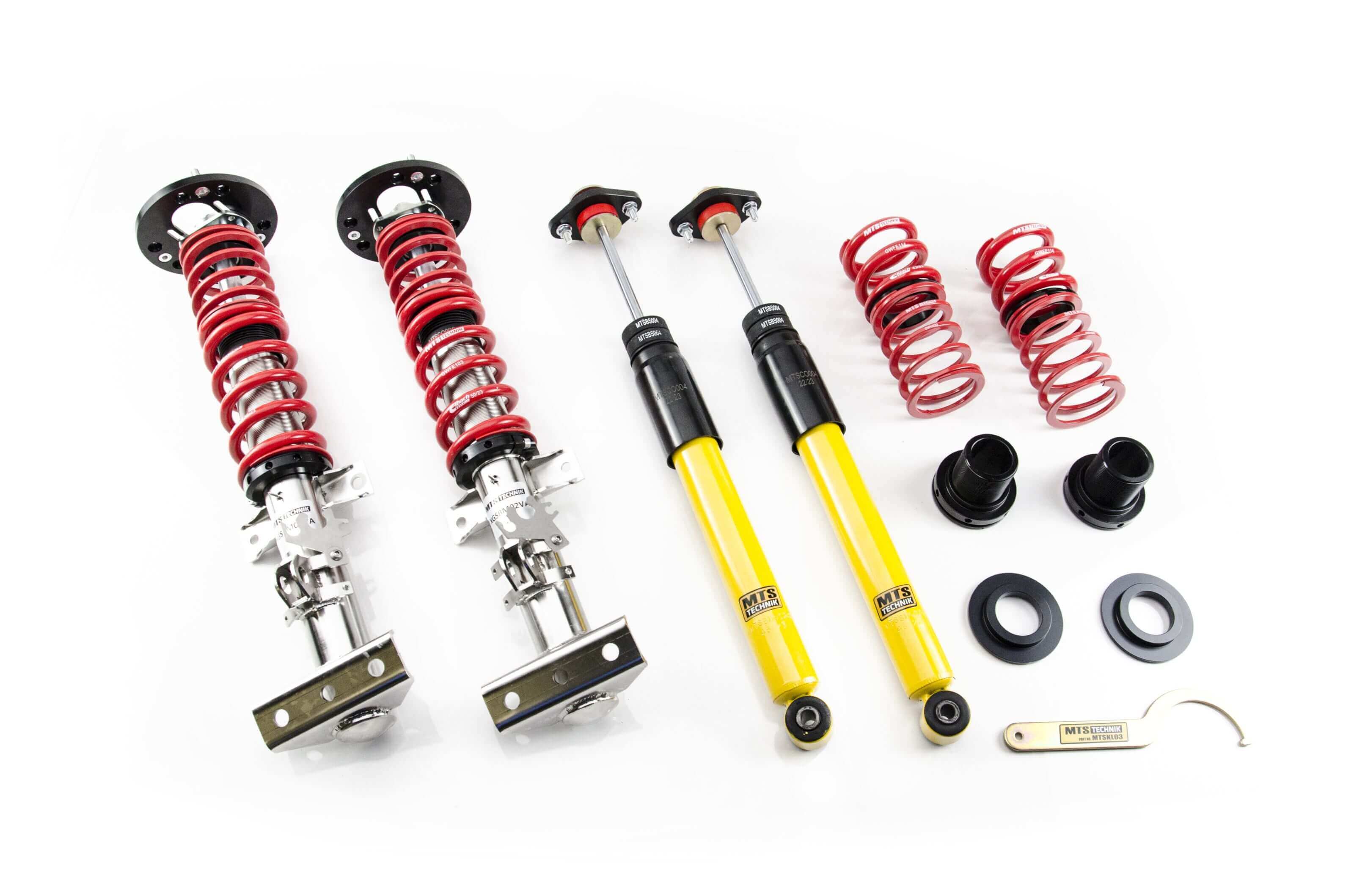 MTS Technik Stance Series Coilover Kit - With Front and Rear Top Mount, Inox Housing for 1992-1999 BMW 325i (E36)