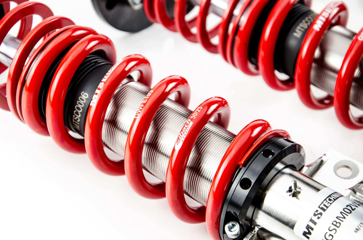 MTS Technik Street Series Coilover Kit - With Front and Rear Top Mount, Inox Housing for 1992-1999 BMW 325i (E36)
