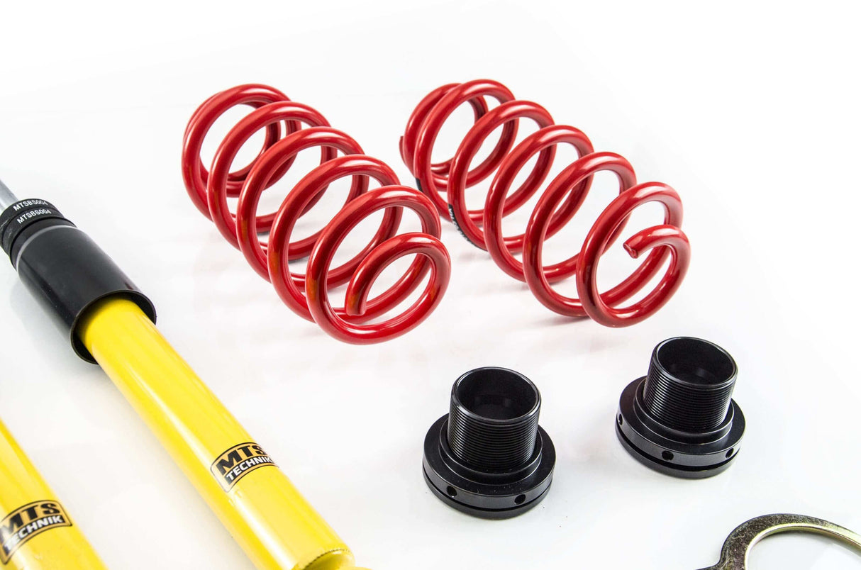 MTS Technik Street Series Coilover Kit - Without Front Top Mount, 34-40-70 N/mm Front Main Spring Rate for 2004-2009 Volkswagen Bora (A5)