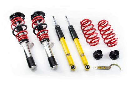 MTS Technik Street Series Coilover Kit - With Front Top Mount, 34-40-70 N/mm Front Main Spring Rate for 2004-2009 Volkswagen Rabbit (A5)