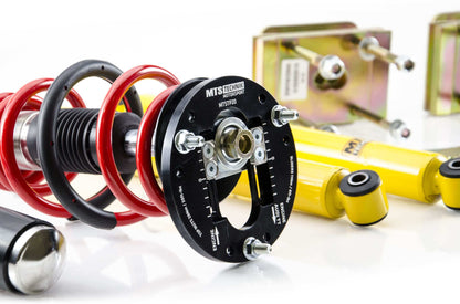 MTS Technik Street Series Coilover Kit - With Front Axle Top Mount, Inox Housing for 2014-2020 Volkswagen Caddy (2K)