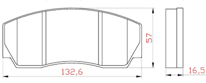 Yellow Speed Racing Competition Compound Rear Brake Pads