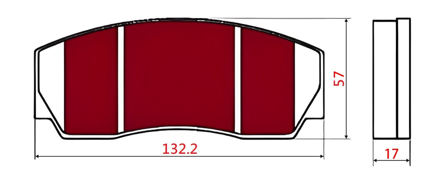 Yellow Speed Racing Competition Compound Rear Brake Pads