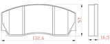 Yellow Speed Racing Competition Compound Front Brake Pads