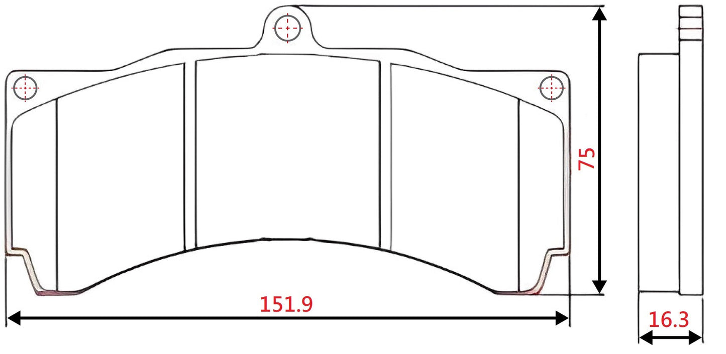 Yellow Speed Racing Competition Compound Front Brake Pads