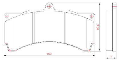 Yellow Speed Racing Competition Compound Front Brake Pads