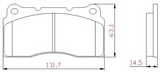 Yellow Speed Racing Competition Compound Front Brake Pads