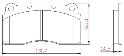 Yellow Speed Racing Competition Compound Front Brake Pads
