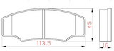 Yellow Speed Racing Competition Compound Rear Brake Pads