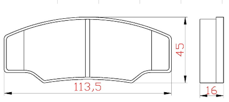 Yellow Speed Racing Competition Compound Rear Brake Pads