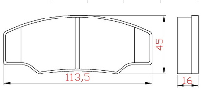 Yellow Speed Racing Competition Compound Rear Brake Pads