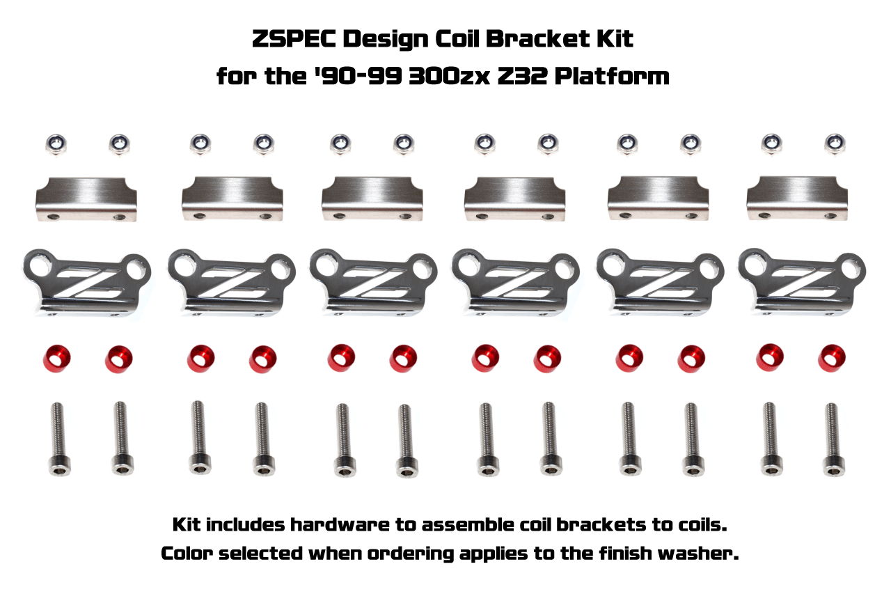 ZSPEC Coil Bracket Kit w/"Z" Cut-Out for Nissan Z32 300zx, Stainless
