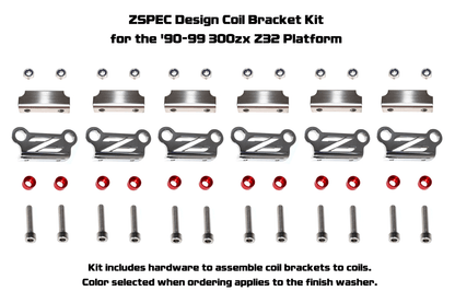 ZSPEC Coil Bracket Kit w/"Z" Cut-Out for Nissan Z32 300zx, Stainless