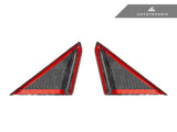 AutoTecknic Dry Carbon Side Mirror Wind Deflector Set - Porsche 992