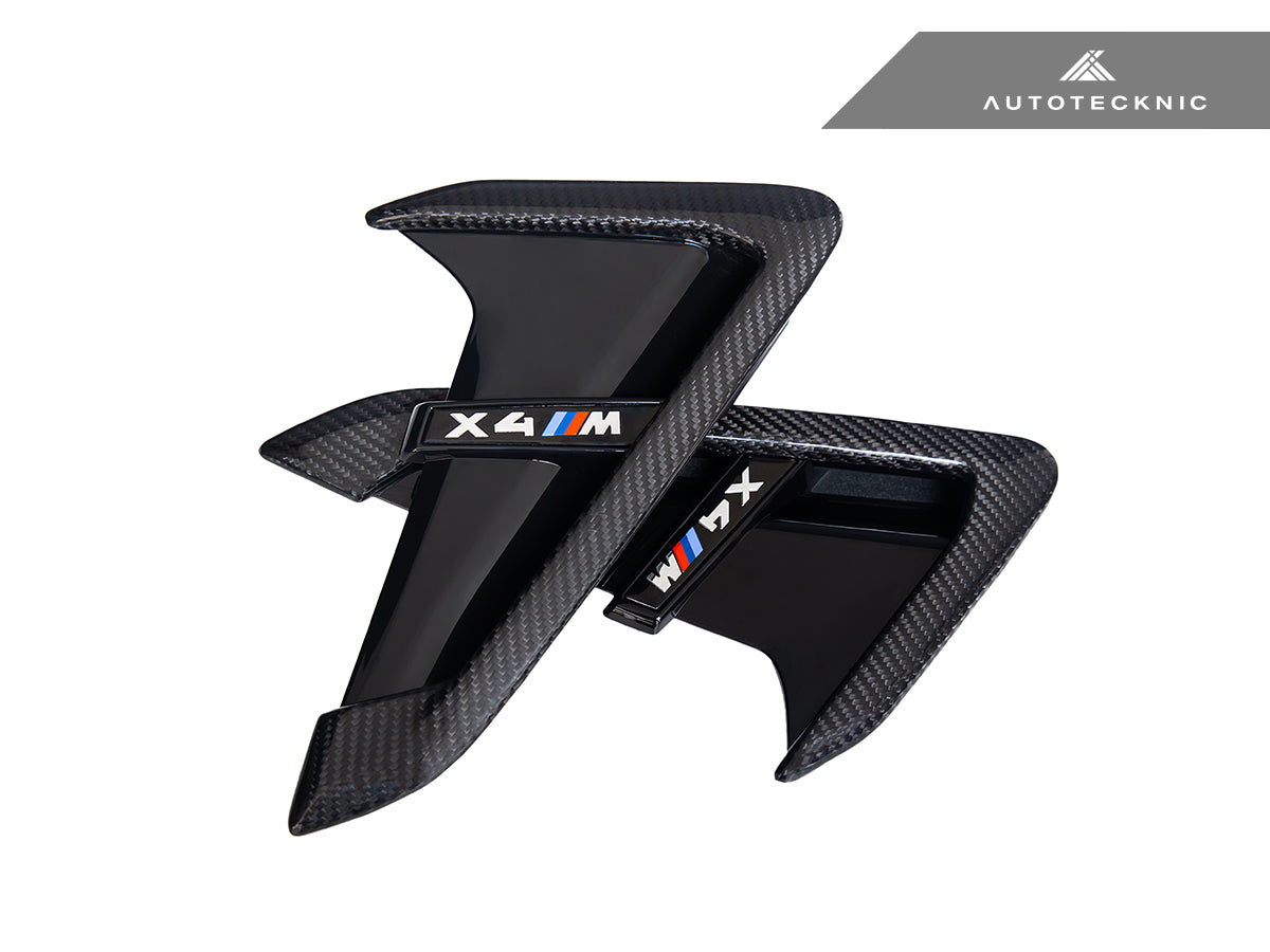 AutoTecknic Dry Carbon Gloss Black Fender Trim Set - F97 X3M | F98 X4M