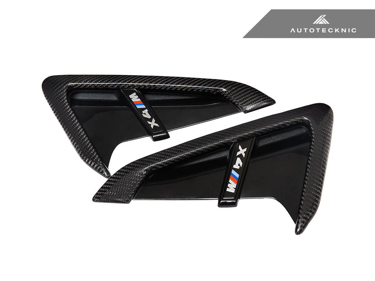 AutoTecknic Dry Carbon Gloss Black Fender Trim Set - F97 X3M | F98 X4M
