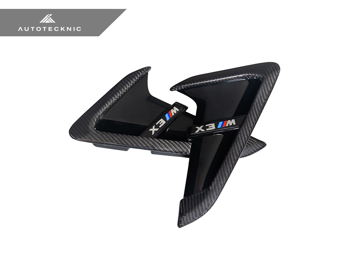 AutoTecknic Dry Carbon Gloss Black Fender Trim Set - F97 X3M | F98 X4M