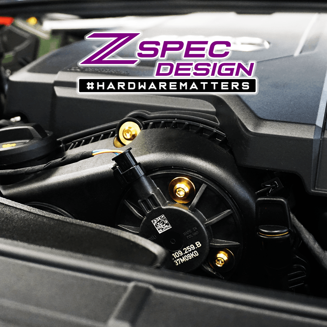 ZSPEC Stage-2 Dress Up Bolts® Fastener Kit for '18-23+ Audi A5 8W6 2.0L, Titanium