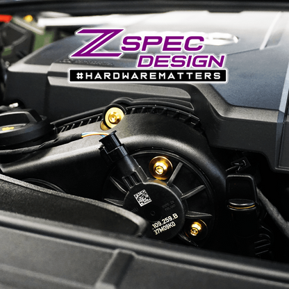 ZSPEC Stage-2 Dress Up Bolts® Fastener Kit for '18-23+ Audi A5 8W6 2.0L, Titanium