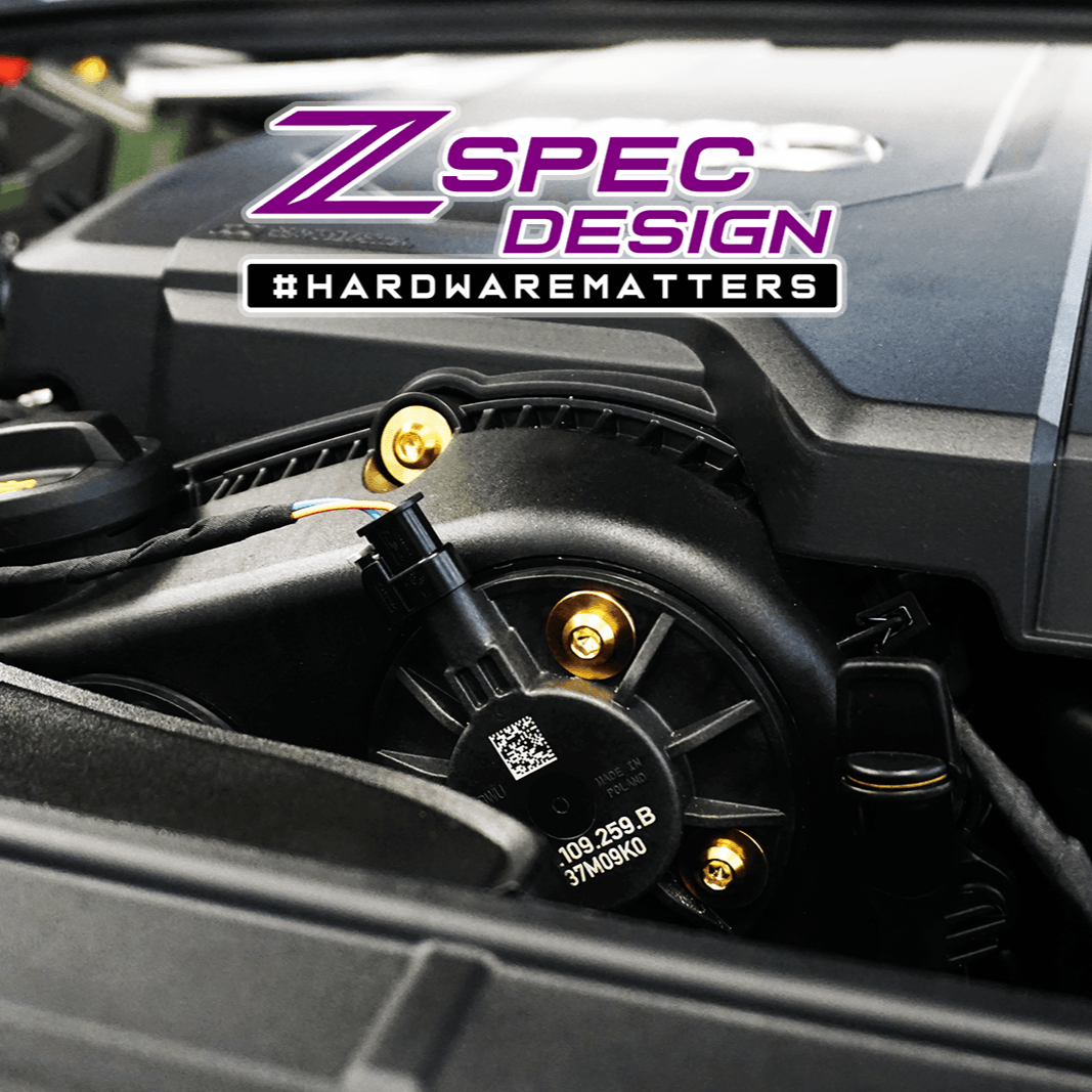 ZSPEC Stage-1 Dress Up Bolts® Fastener Kit for '18-23+ Audi A5 8W6 2.0L, Titanium