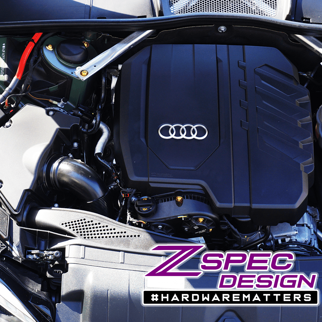 ZSPEC Stage-2 Dress Up Bolts® Fastener Kit for '18-23+ Audi A5 8W6 2.0L, Titanium