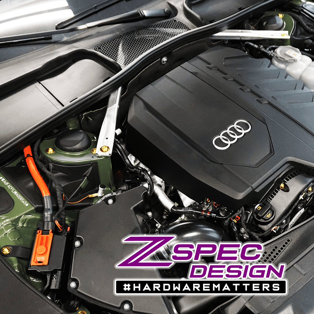 ZSPEC Stage-2 Dress Up Bolts® Fastener Kit for '18-23+ Audi A5 8W6 2.0L, Titanium