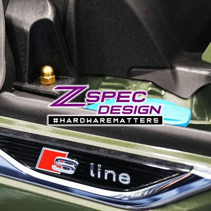 ZSPEC Stage-2 Dress Up Bolts® Fastener Kit for '18-23+ Audi A5 8W6 2.0L, Titanium