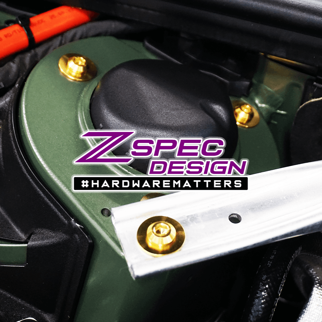 ZSPEC Stage-2 Dress Up Bolts® Fastener Kit for '18-23+ Audi A5 8W6 2.0L, Titanium
