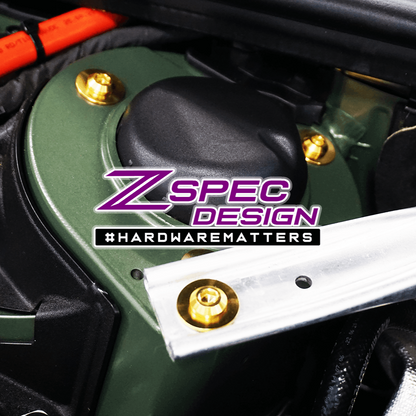 ZSPEC Stage-2 Dress Up Bolts® Fastener Kit for '18-23+ Audi A5 8W6 2.0L, Titanium