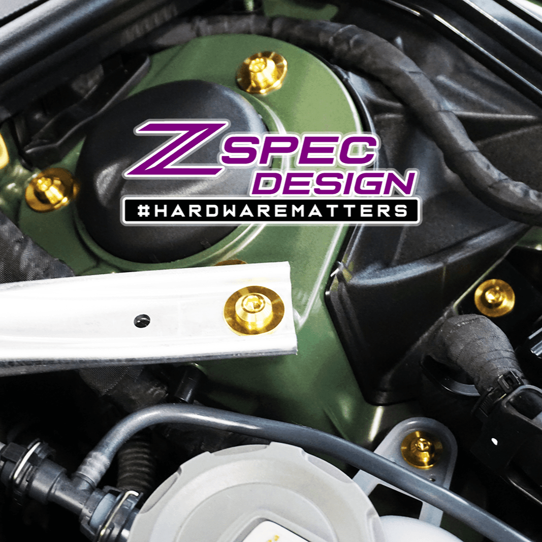 ZSPEC Stage-2 Dress Up Bolts® Fastener Kit for '18-23+ Audi A5 8W6 2.0L, Titanium