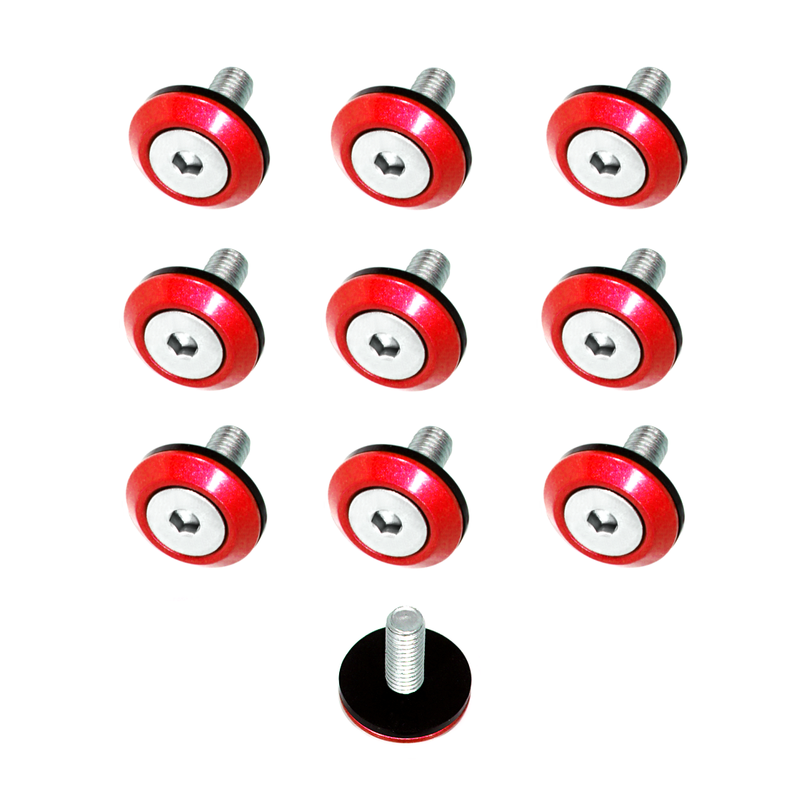 ZSPEC FHSC M5x20mm Fasteners w/Washers, Stainless & Billet, 10-Pack