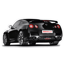 Nissan GTR R35 Black Car Vinyl Decal / Sticker, 4.9" x 2.4"