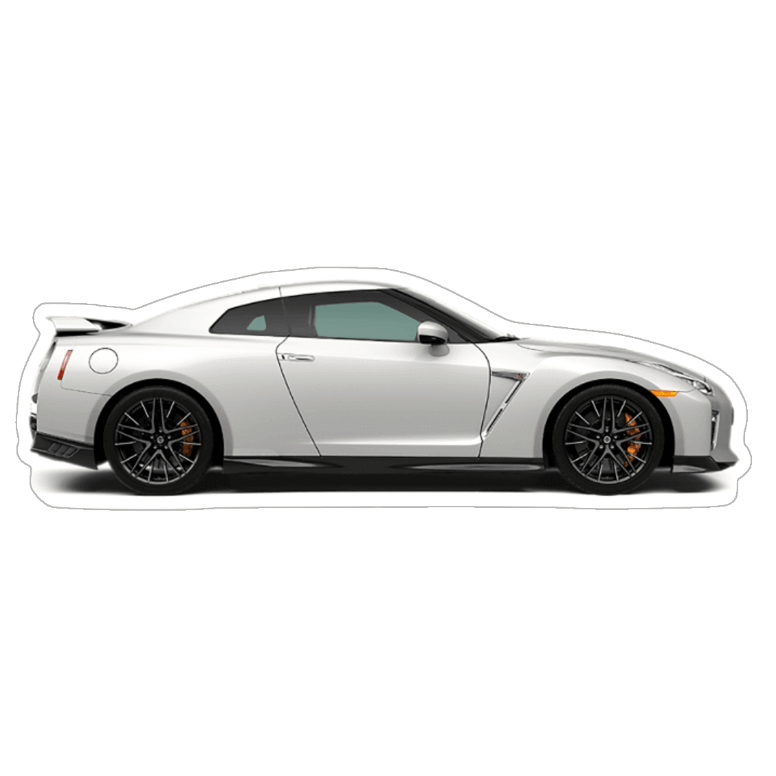 Nissan GTR R35 White Car Vinyl Decal / Sticker, 4.9" x 1.6"