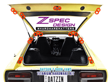 ZSPEC Dress Up Bolts® Fastener Kit, Trunk/Hatch-Area for Datsun 240/260/280z S30, Titanium