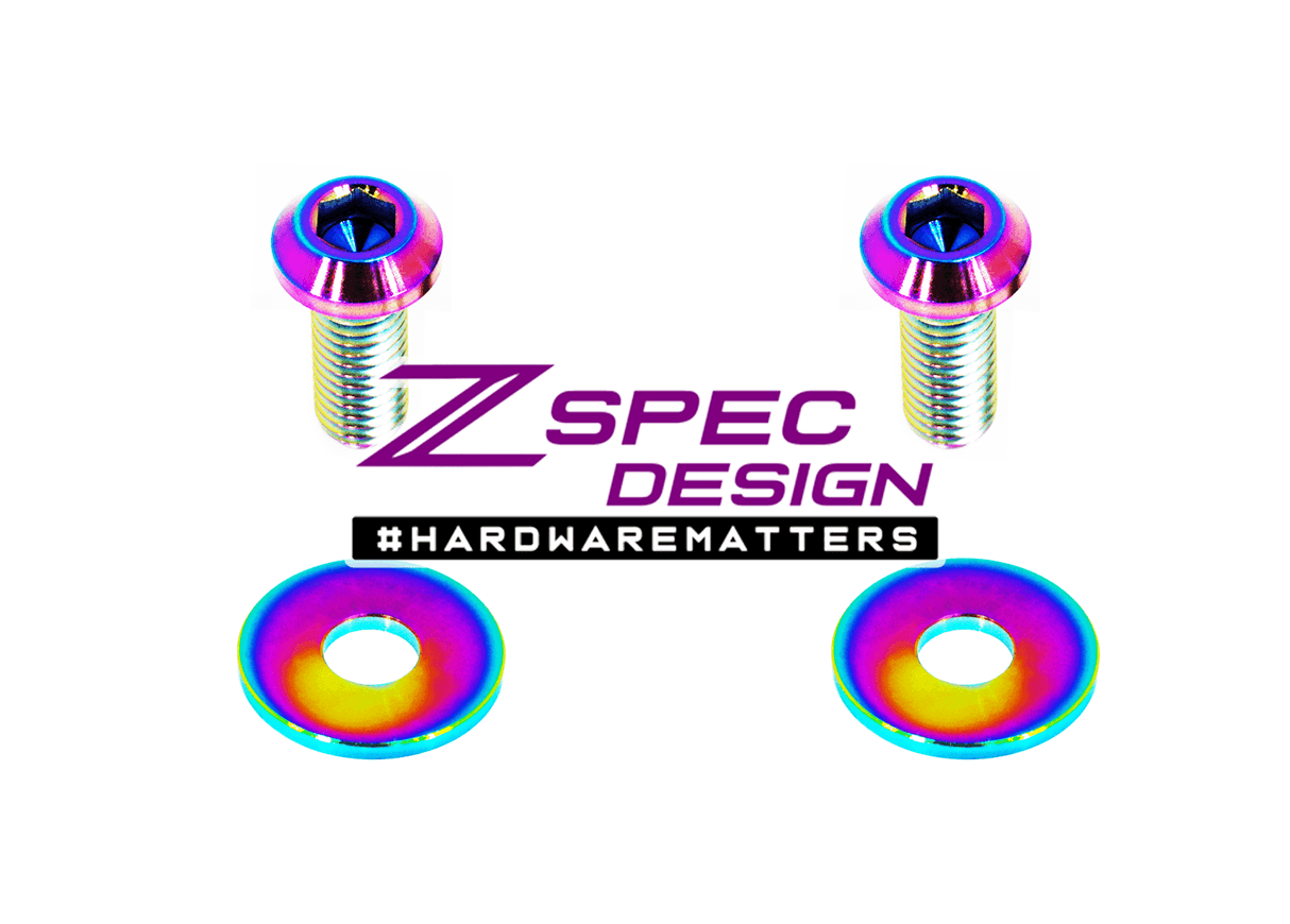 ZSPEC Fuel Door Fasteners/Hardware Kit for Nissan Z32 300zx, Titanium