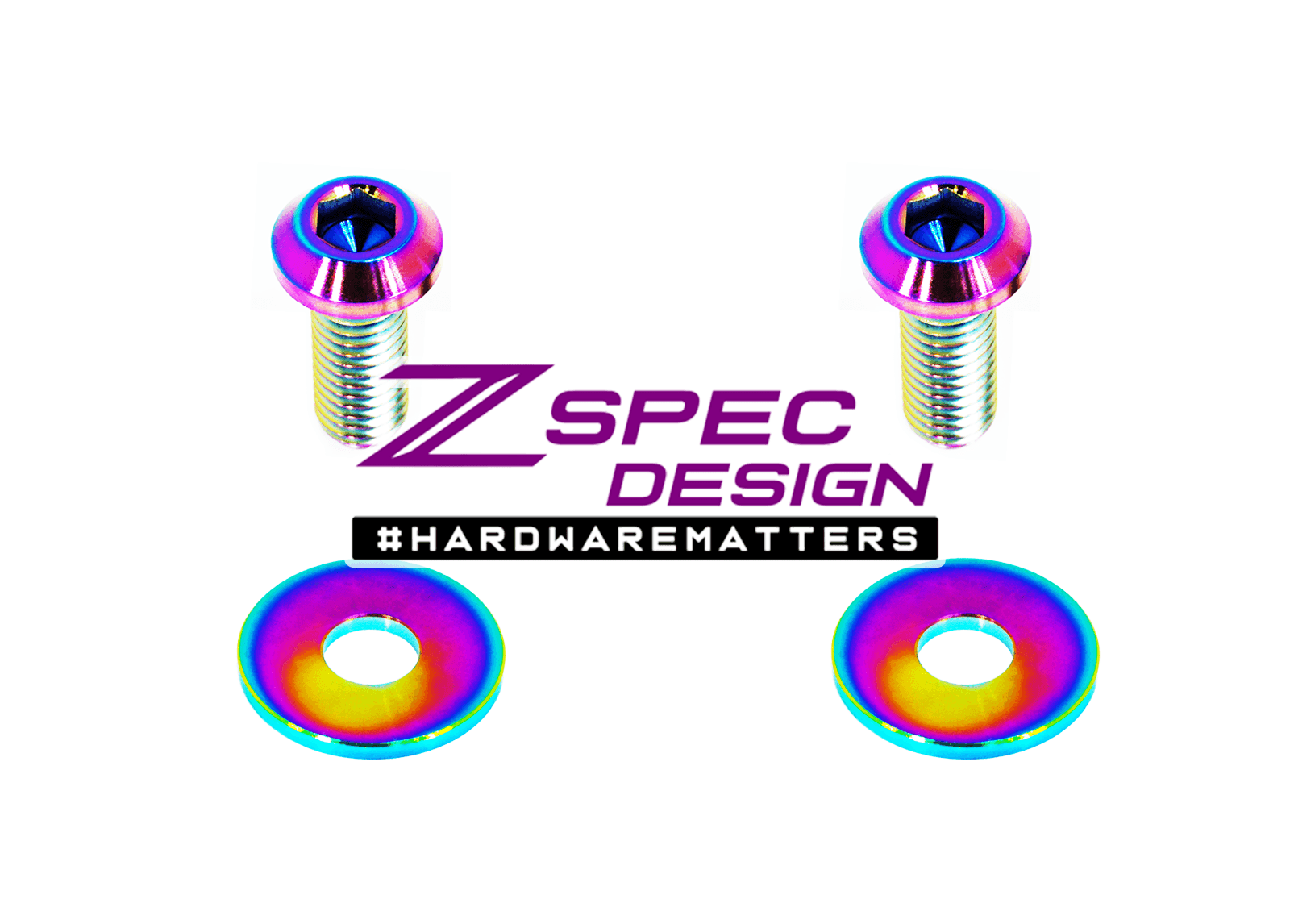 ZSPEC Fuel Door Fasteners/Hardware Kit for Nissan Z32 300zx, Titanium