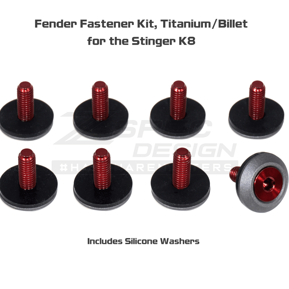 ZSPEC Stage-3 Dress Up Bolts® Fastener Kit for '18+ Stinger GT, Titanium & Billet