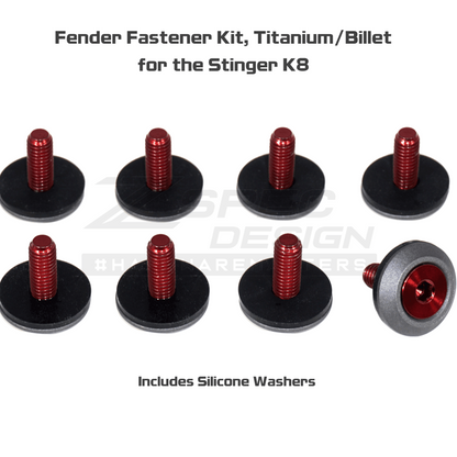ZSPEC Stage-3 Dress Up Bolts® Fastener Kit for '18+ Stinger GT, Titanium & Billet