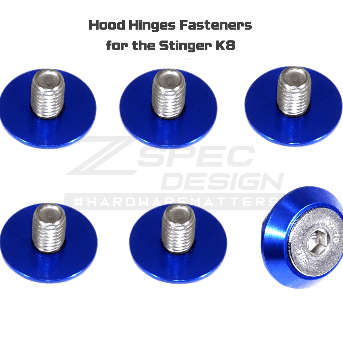 ZSPEC Stage-3 Dress Up Bolts® Fastener Kit for '18+ Kia Stinger GT K8, Stainless & Billet