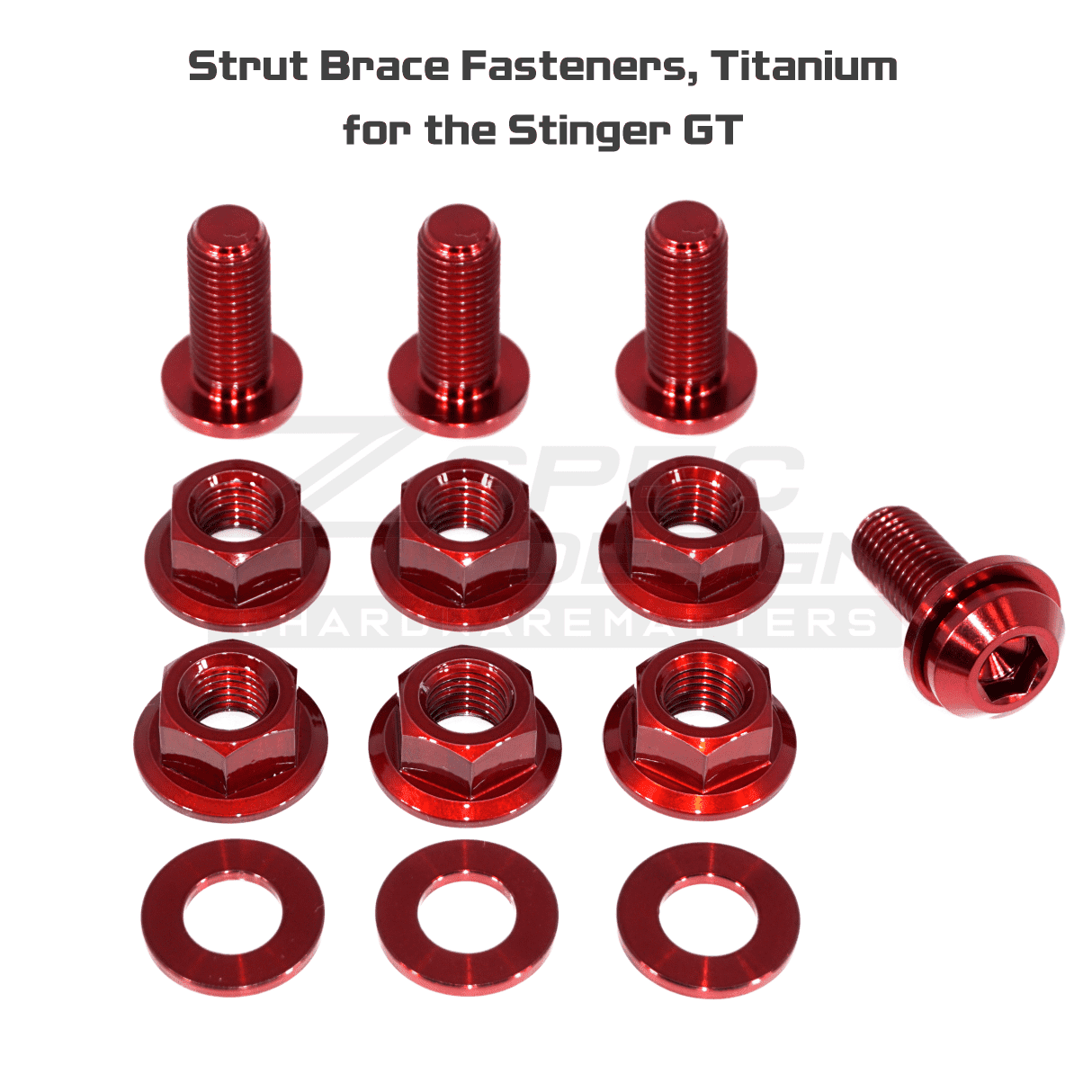 ZSPEC Struts & Struts Tower Brace Fasteners for '18+ Stinger GT, Titanium