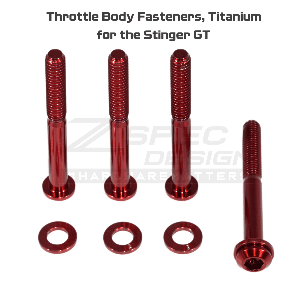 ZSPEC Stage-3 Dress Up Bolts® Fastener Kit for '18+ Stinger GT, Titanium & Billet