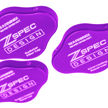 ZSPEC Fluid Reservoir Cap Covers Set for '23+ Nissan Z RZ34, Billet, 3 Caps