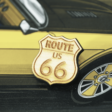 ZSPEC Classic Route 66 Laser-Cut & Etched Wooden Lapel/Hat Pin