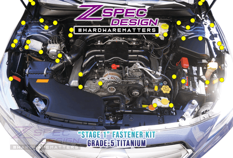 ZSPEC "Stage 1" Dress Up Bolts® Fastener Kit for '16-21 Subaru Legacy 3.6L, Titanium