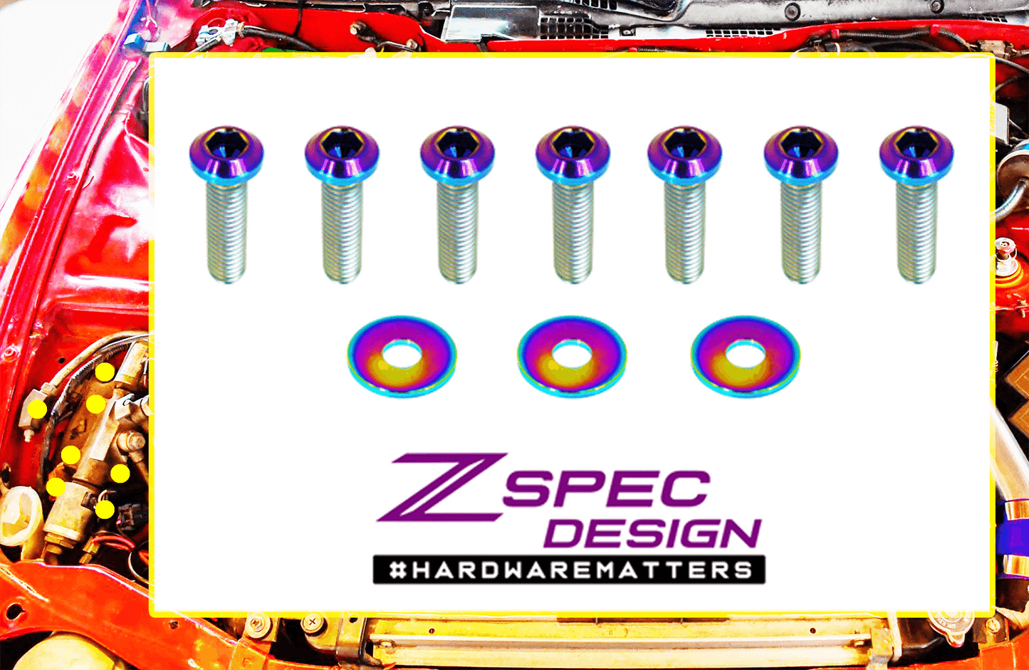 ZSPEC Dress Up Bolts® Fastener Kit for Nissan 300zx Z32 Super HICAS Pump